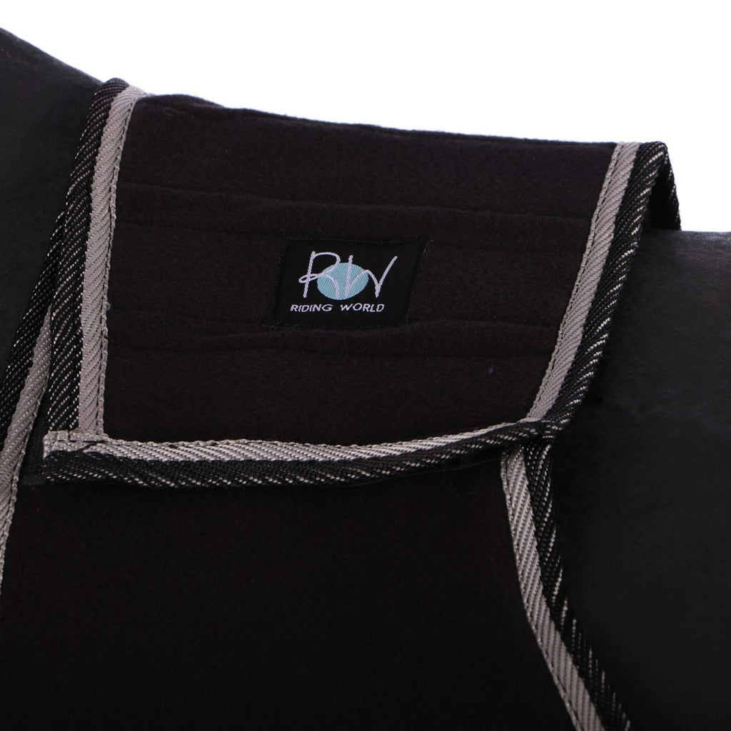 Riding World Couvre-reins Fleece Noir/Gris