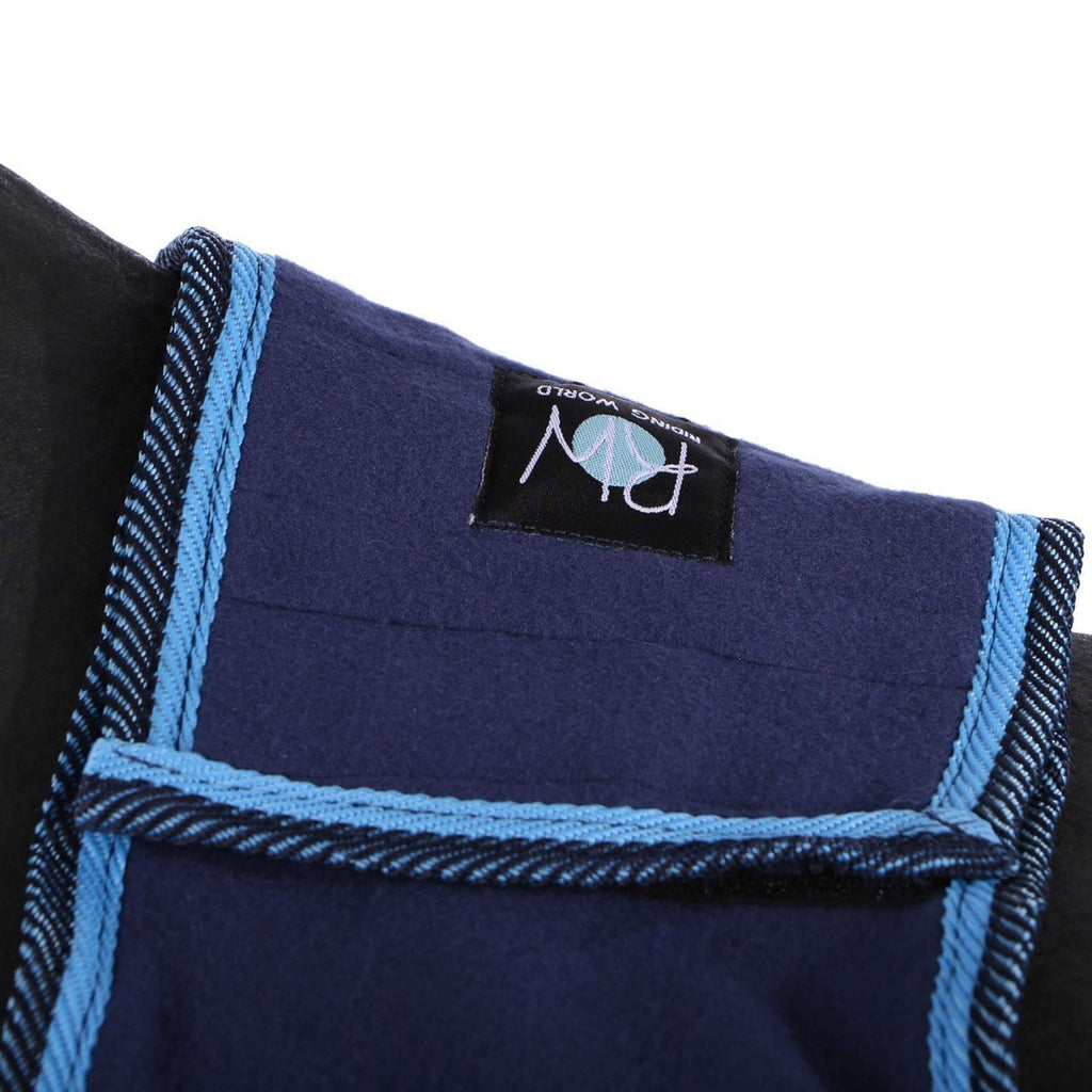 Riding World Couvre-reins Fleece Marin/bleu clair