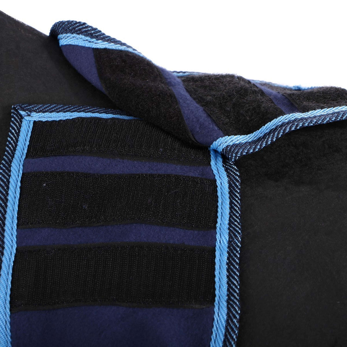 Riding World Couvre-reins Fleece Marin/bleu clair