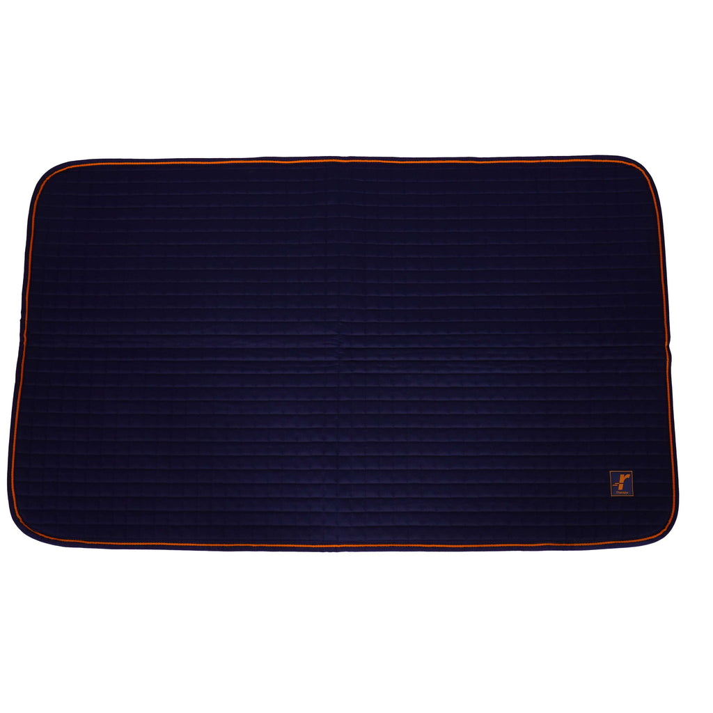 Bucas Therapy Dog Bed Bleu Marine/Orange