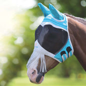 Shires Masque Anti-Mouchesavec Oreilles et Nez Franges Teal