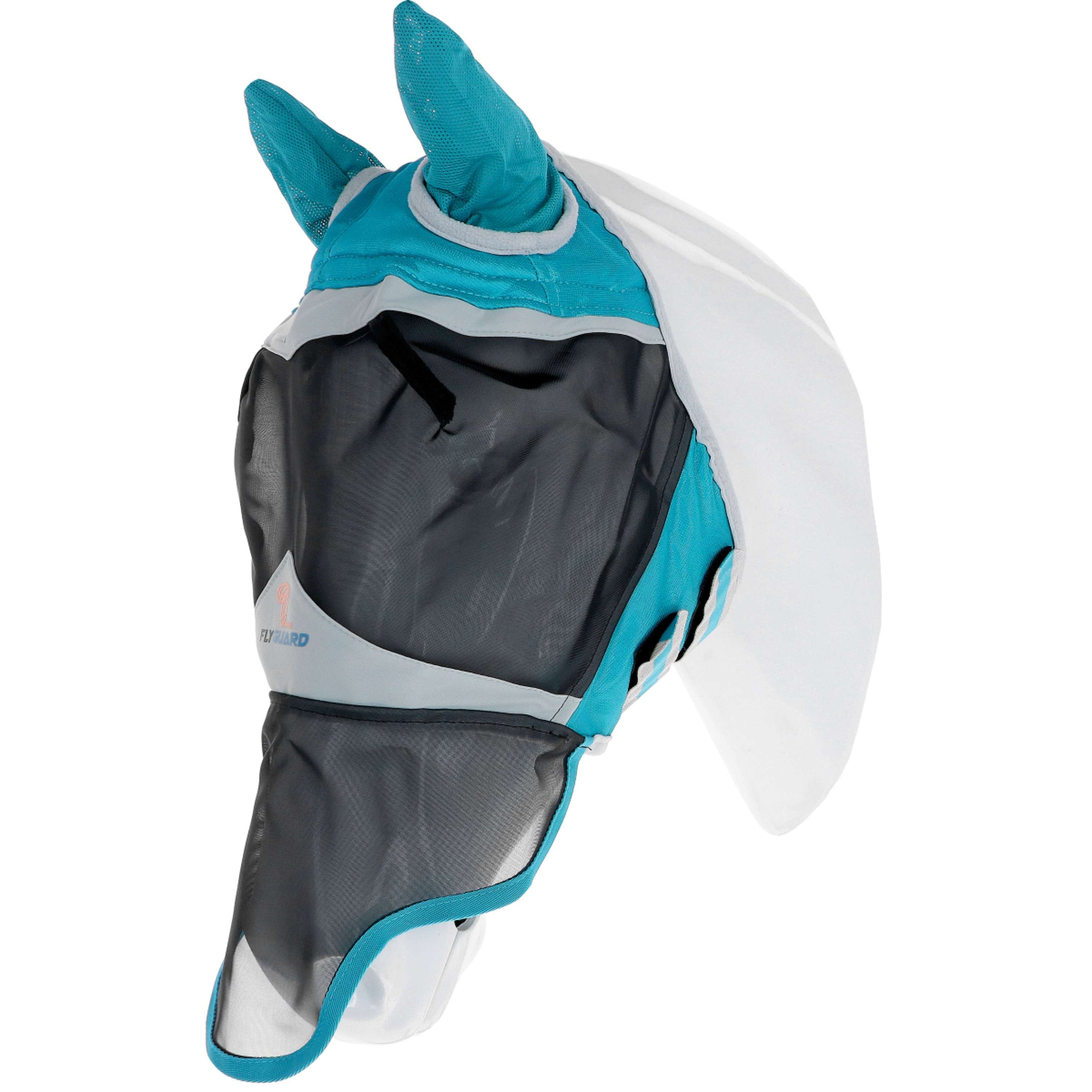 Shires Masque Anti-Mouches avec Oreilles et Nez Fine Mesh Teal