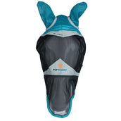 Shires Masque Anti-Mouches avec Oreilles et Nez Fine Mesh Teal