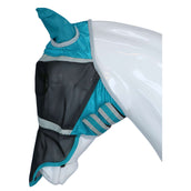 Shires Masque Anti-Mouches avec Oreilles et Nez Fine Mesh Teal