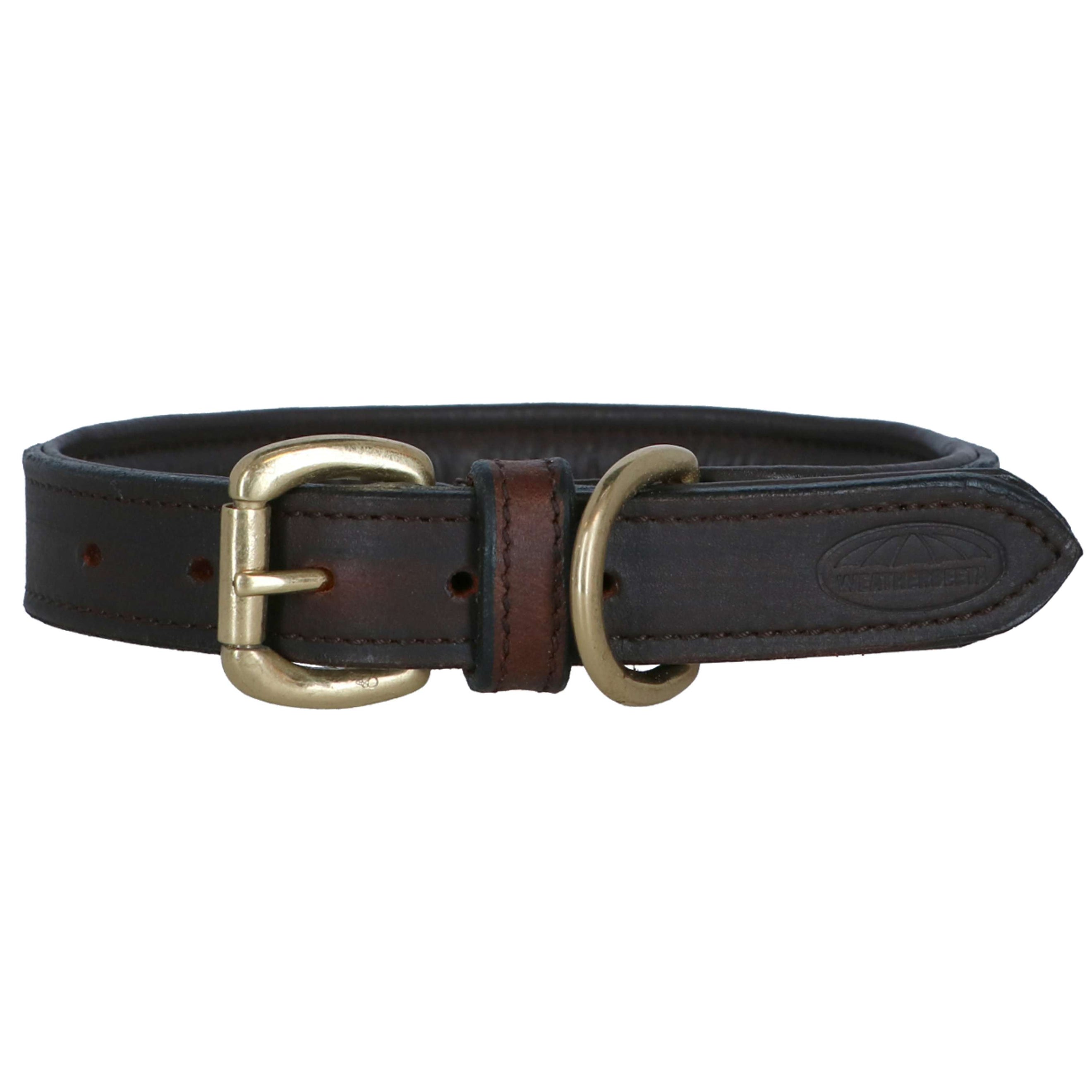 WeatherBeeta Collier pour Chien Padded Leather Marron