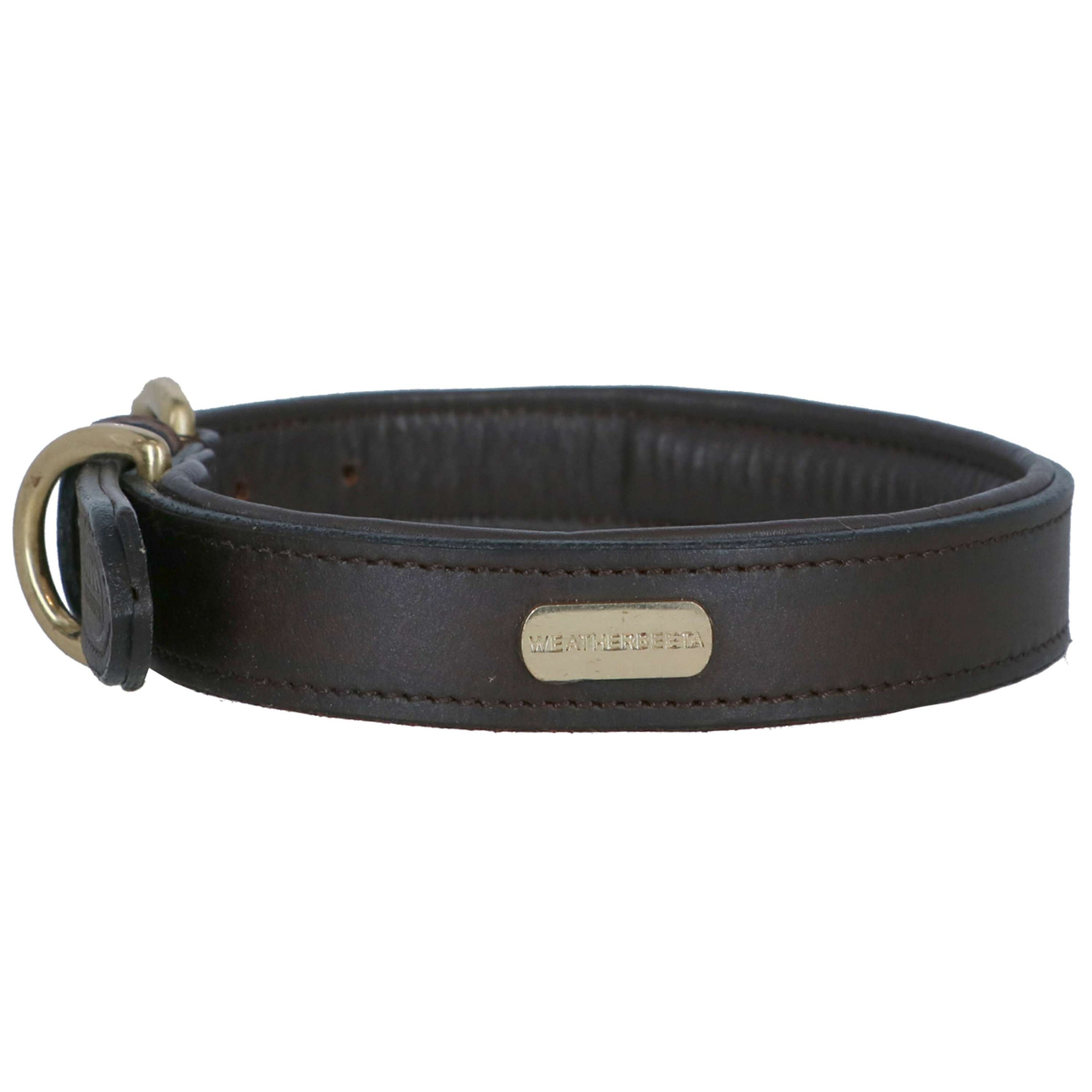 WeatherBeeta Collier pour Chien Padded Leather Marron