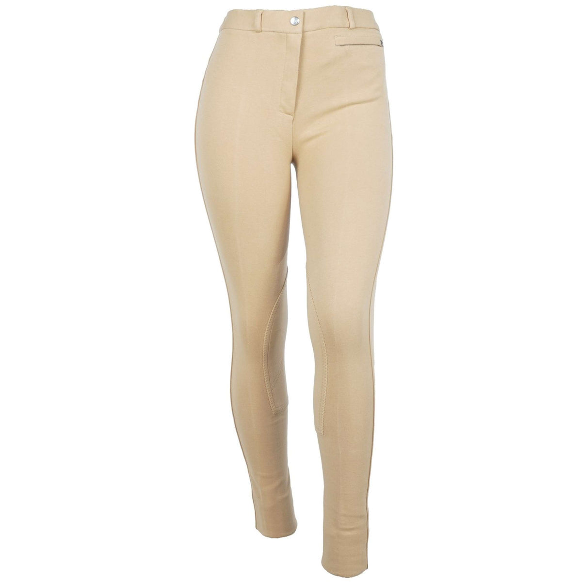 Dublin Pantalon d'Équitation Supa-Fit Zip Up Knee Patch Jodhpurs Beige