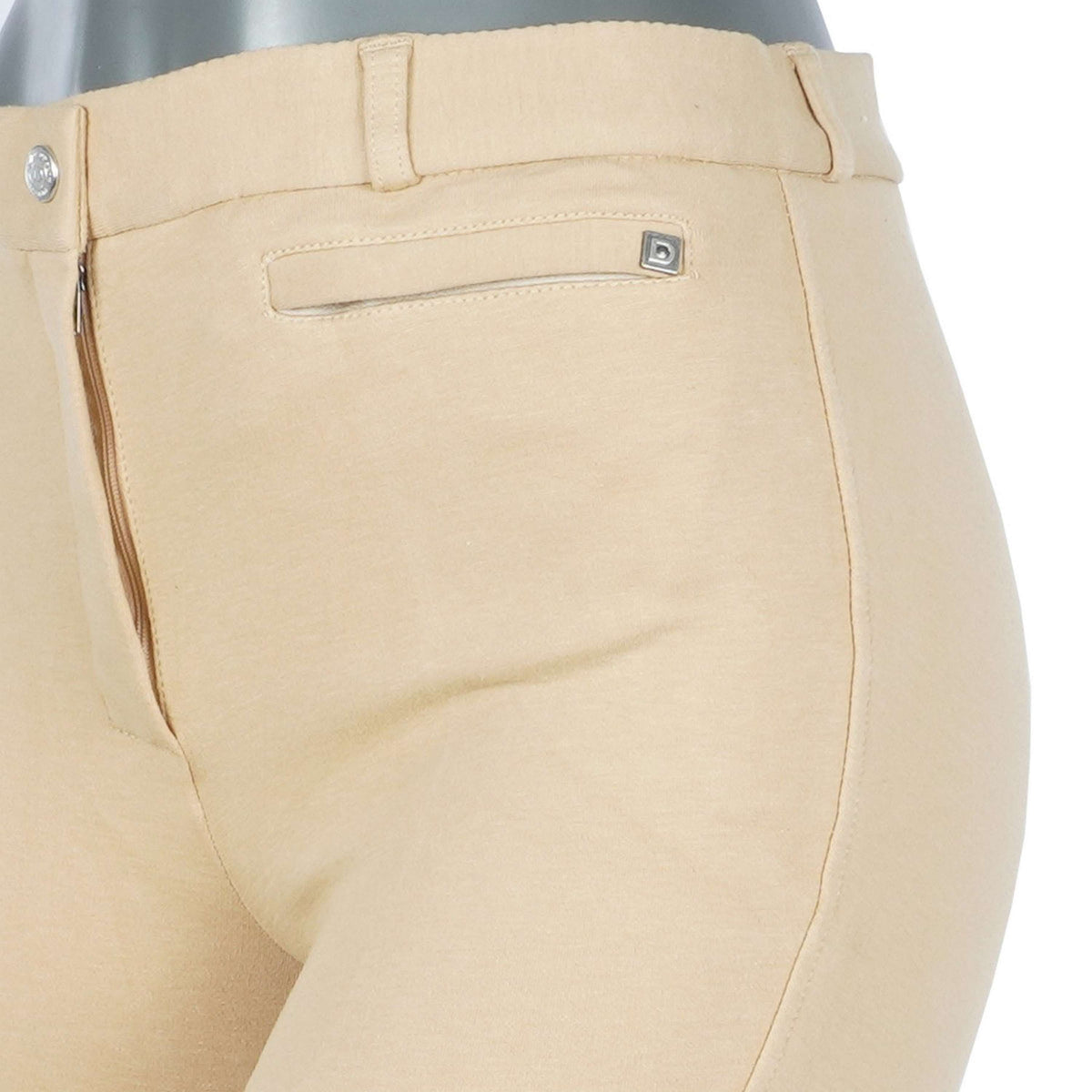 Dublin Pantalon d'Équitation Supa-Fit Zip Up Knee Patch Jodhpurs Beige