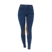 Dublin Pantalon d'Équitation Shona Knee Patch Denim Bleu Denim