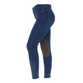 Dublin Pantalon d'Équitation Shona Knee Patch Denim Bleu Denim