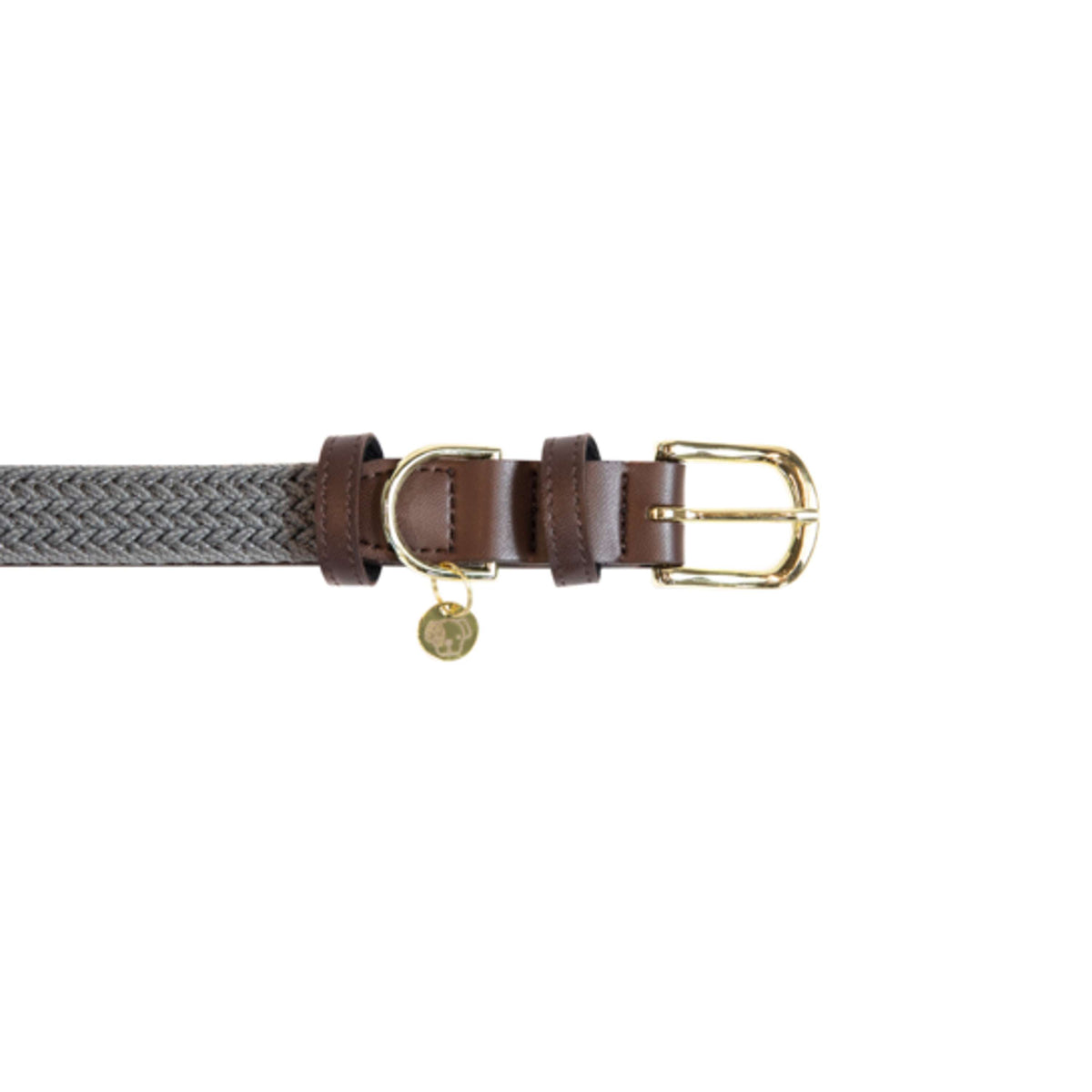 Kentucky Collier Plaited Nylon Gris