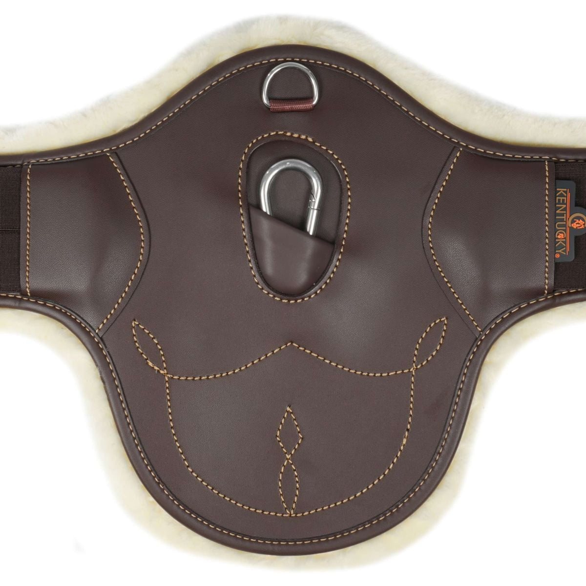 Kentucky Sangle d'Obstacle Sheepskin Short Stud Marron