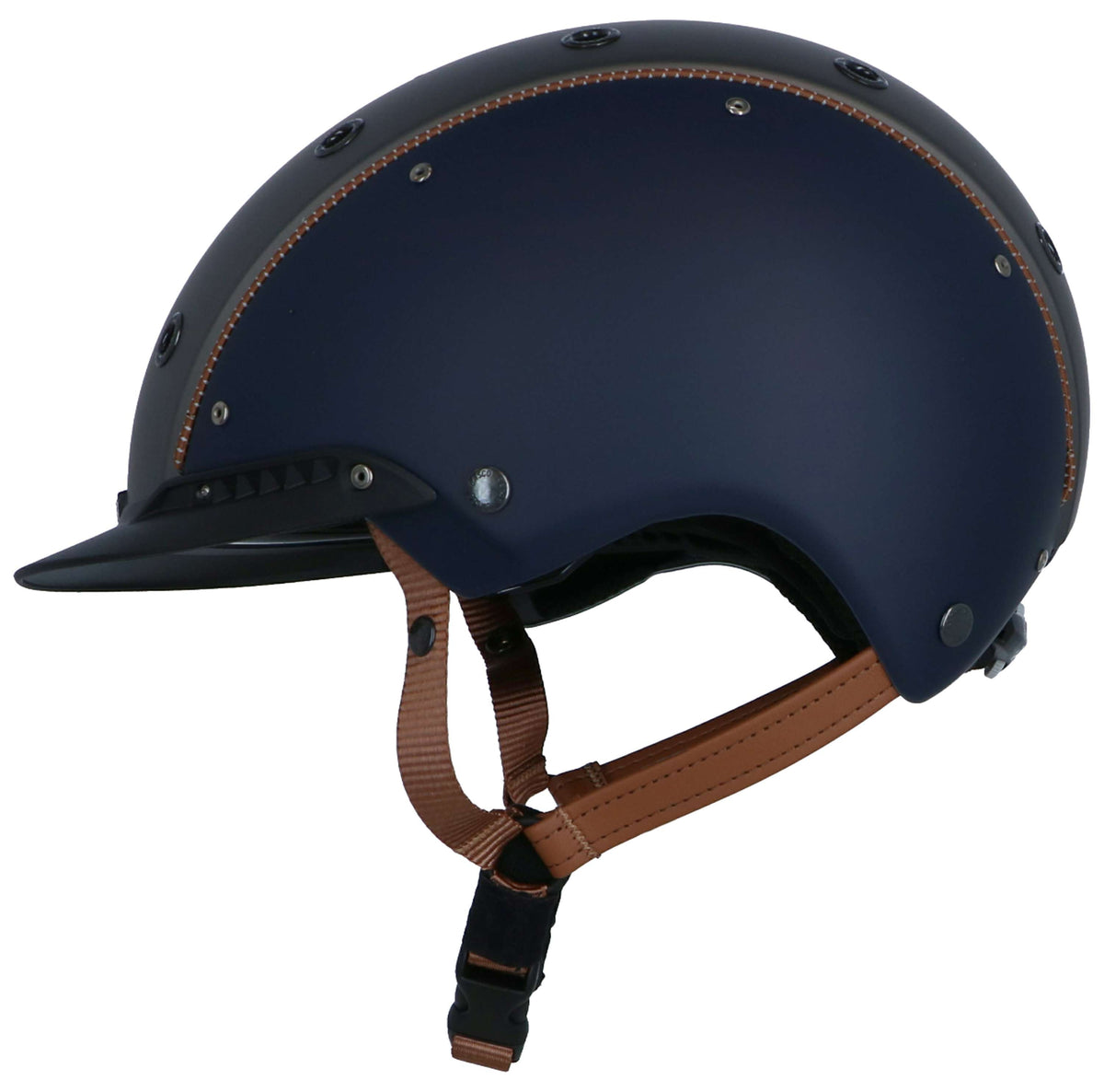 Casco Bombe Champ-3 Bleu/Marron