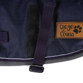 Diego & Louna Couverture pour Chien 600D Marine/Gris/Blanc