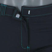 EQUITHÈME Pantalon d'Équitation Verona Noir/Turquoise