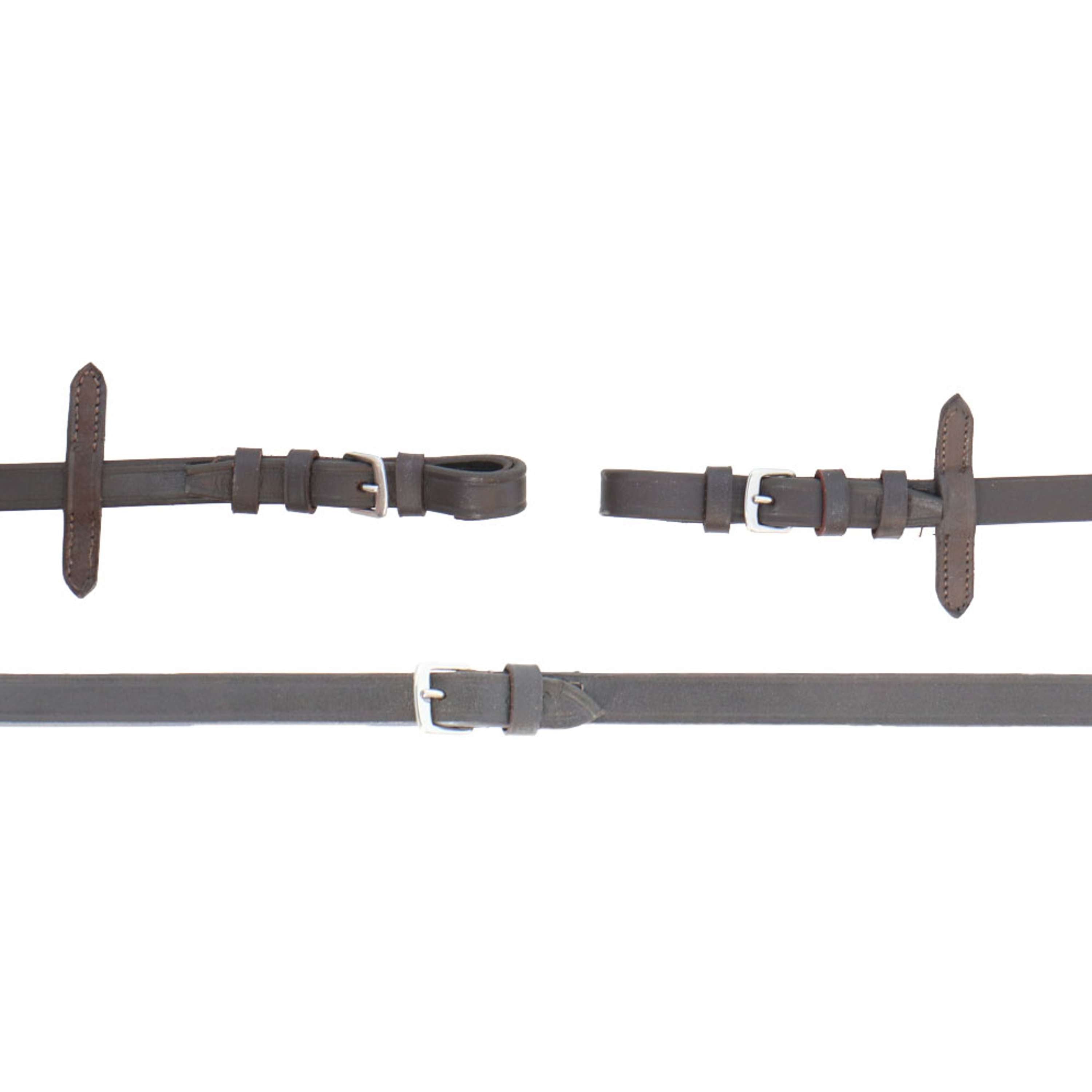 Boucles De Fermeture Pour Rênes En Cuir Uni Marron - 61 Boucles De Fermeture Pour Rênes En Cuir Uni Marron - 61