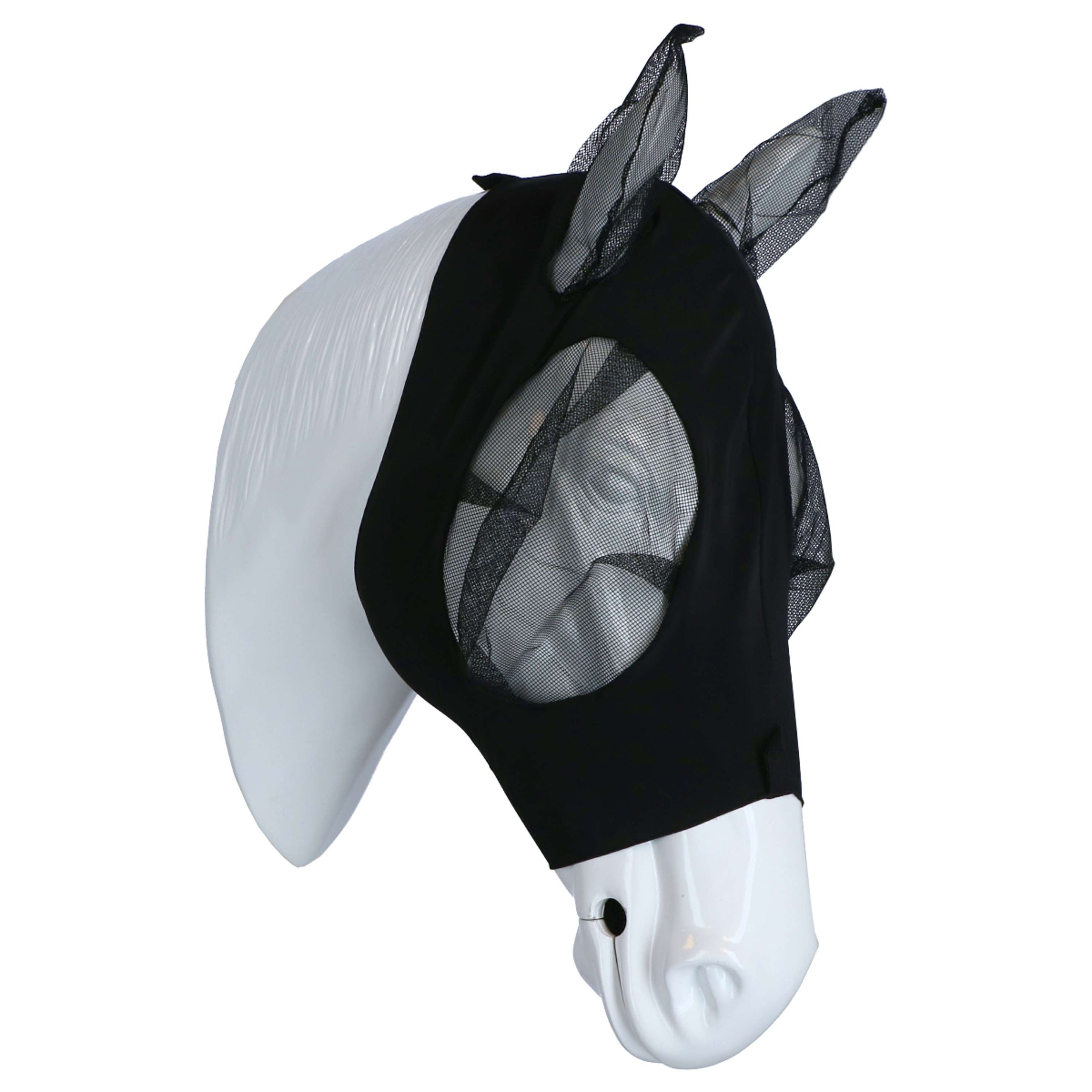 Weatherbeeta Masque Anti-Mouches Stretch Bug Eye Saver avec Oreilles Noir/Noir