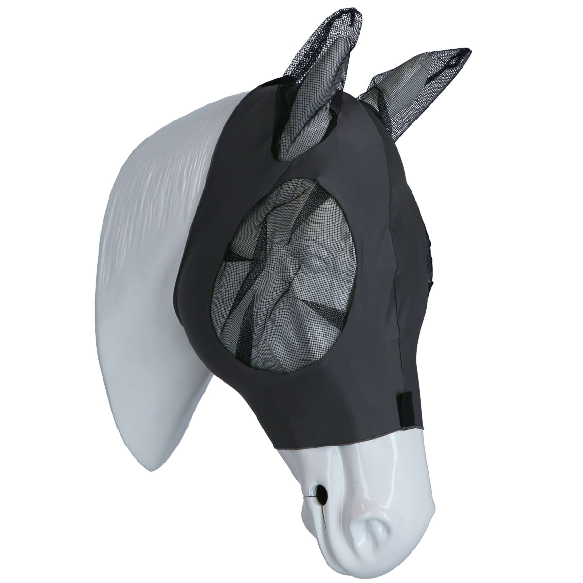 Weatherbeeta Masque Anti-Mouches Stretch Bug Eye Saver avec Oreilles Gris/Noir