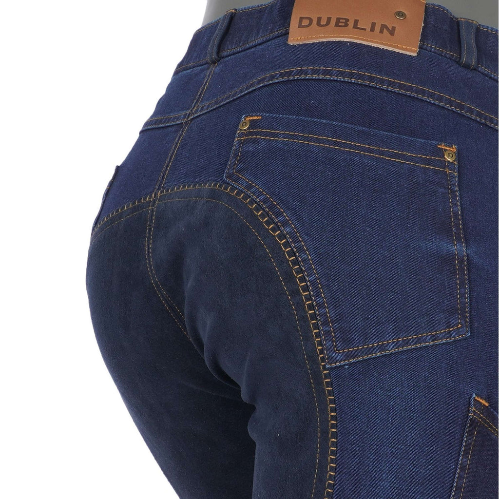 Dublin Pantalon d'Équitation Shona Full Suede Sheet Blue Denim/Navy