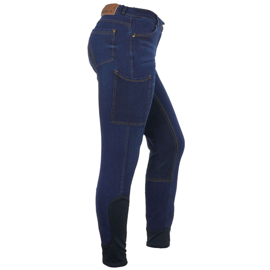 Dublin Pantalon d'Équitation Shona Full Suede Sheet Blue Denim/Navy