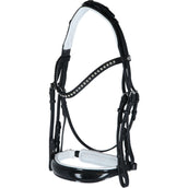 Kavalkade Snaffle Bridle Antonia Noir/Blanc/Lack