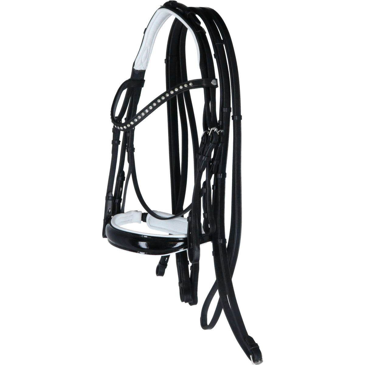 Kavalkade Snaffle Bridle Antonia Noir/Blanc/Lack