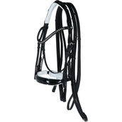 Kavalkade Snaffle Bridle Antonia Noir/Blanc/Lack