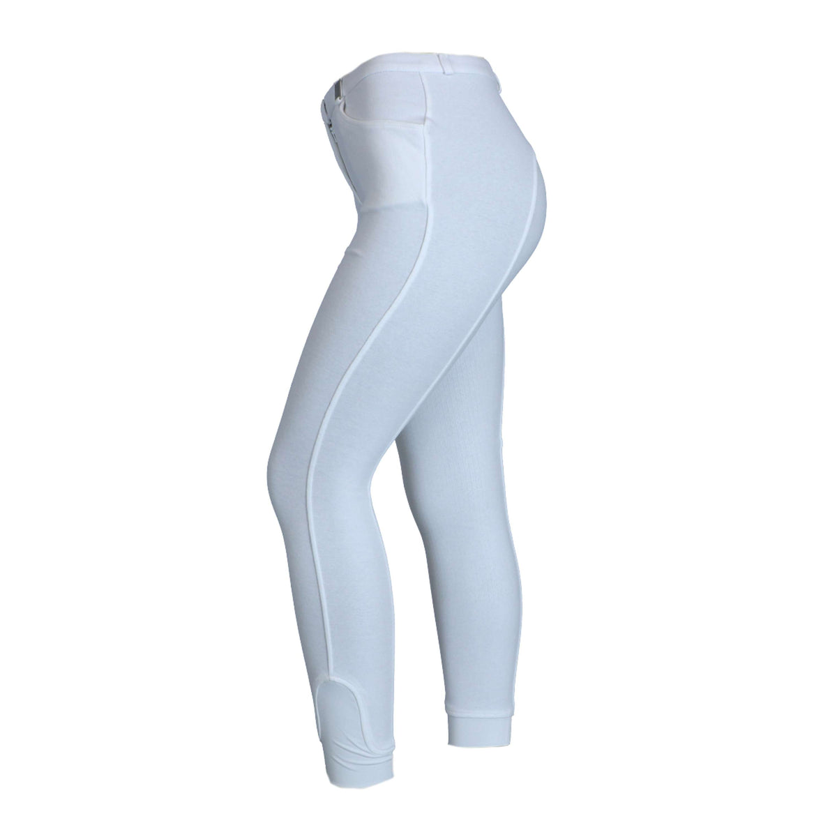 HKM Pantalon d'Équitation Kate Silicone Fond de Peau Blanc