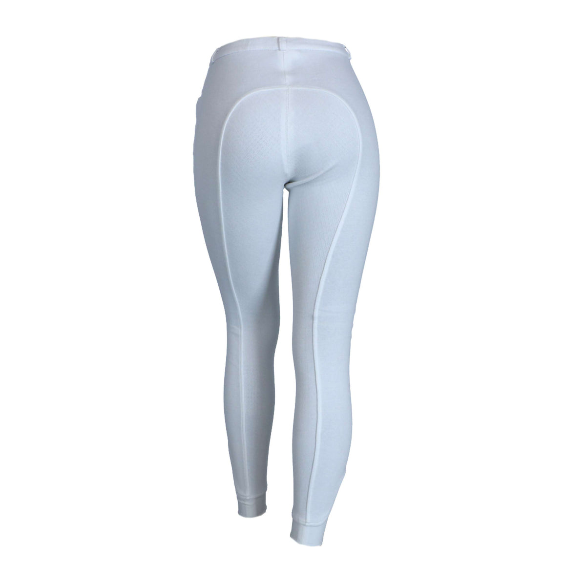 HKM Pantalon d'Équitation Kate Silicone Fond de Peau Blanc