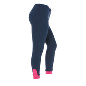 HKM Pantalon d'Équitation Kate Silicone Fond de Peau Bleu Foncé