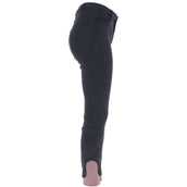 HKM Pantalon d'Équitation Kate Fessier en Silicone pour Enfant Noir