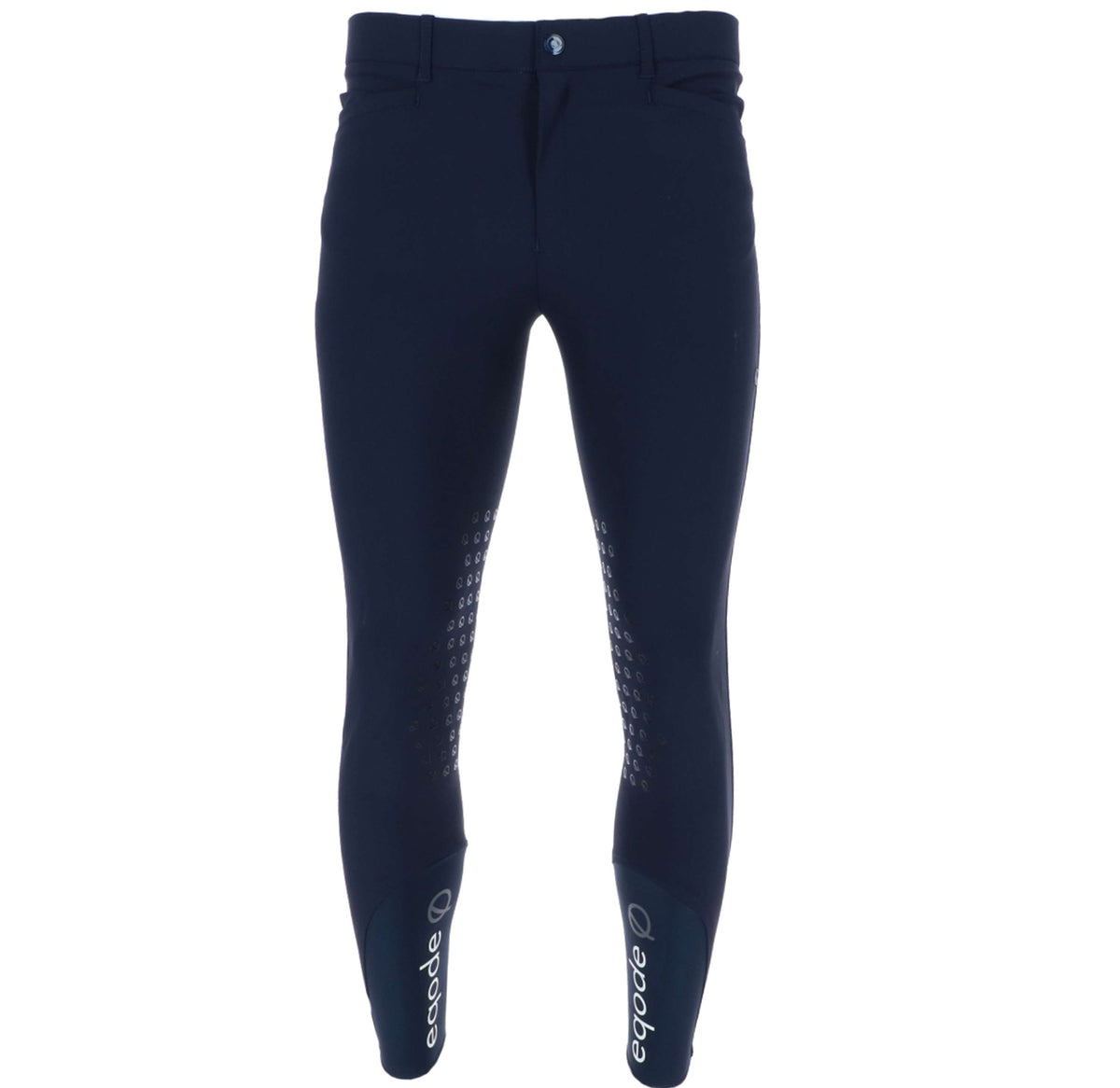 EQODE by Equiline Pantalon d'Équitation Davis Hommes Prise de Genou Bleu