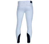 EQODE by Equiline Pantalon d'Équitation Davis Hommes Prise de Genou Blanc