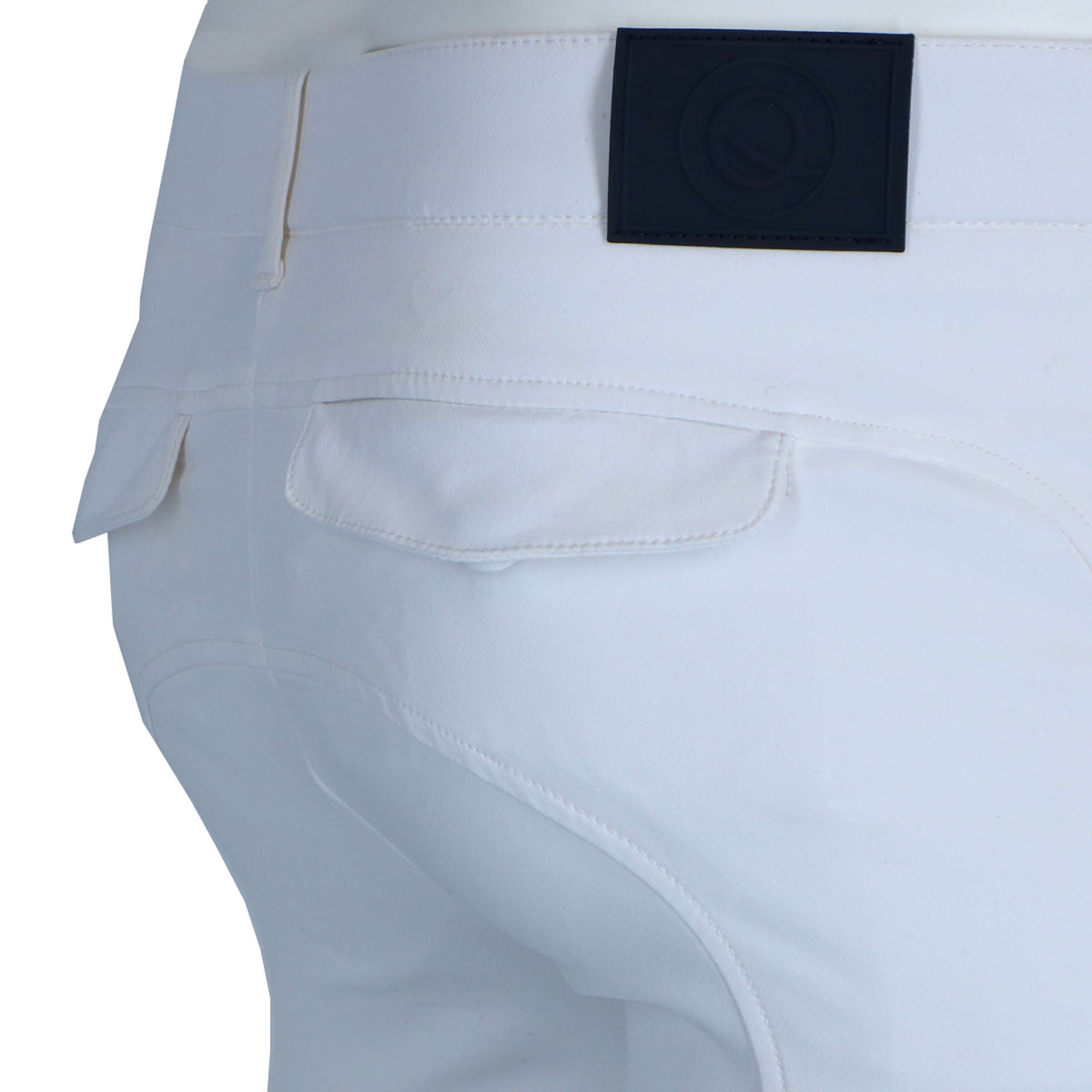 EQODE by Equiline Pantalon d'Équitation Davis Hommes Prise de Genou Blanc