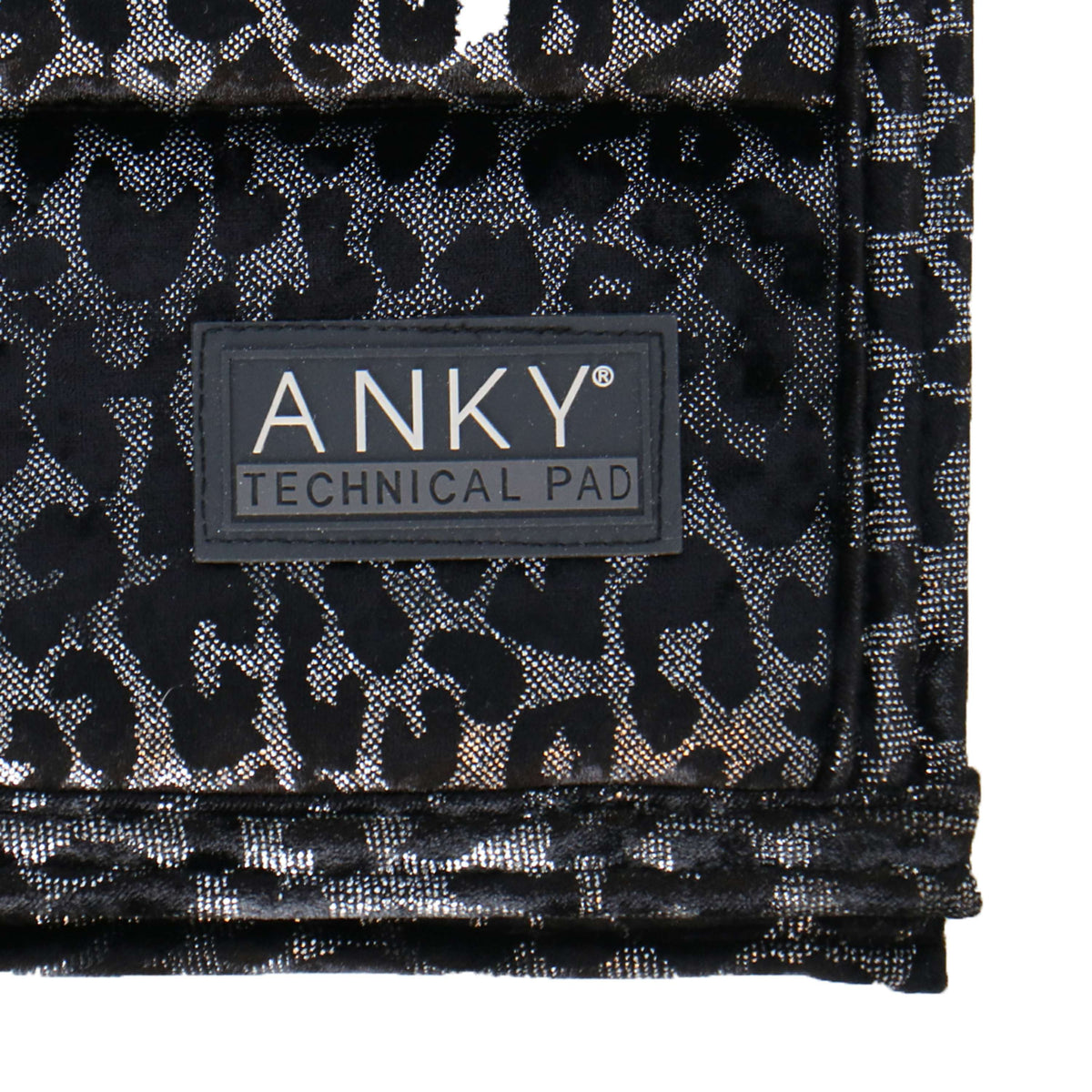 ANKY Tapis de Selle Leopard Print Dressage Argent