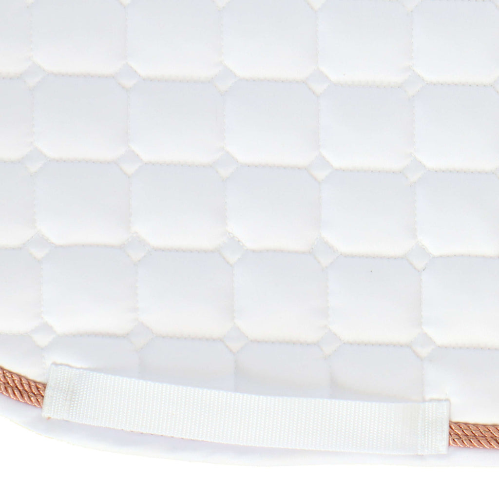 Harry's Horse Tapis de Selle Reverso Logo Competition Polyvalent Blanc/Rosegold