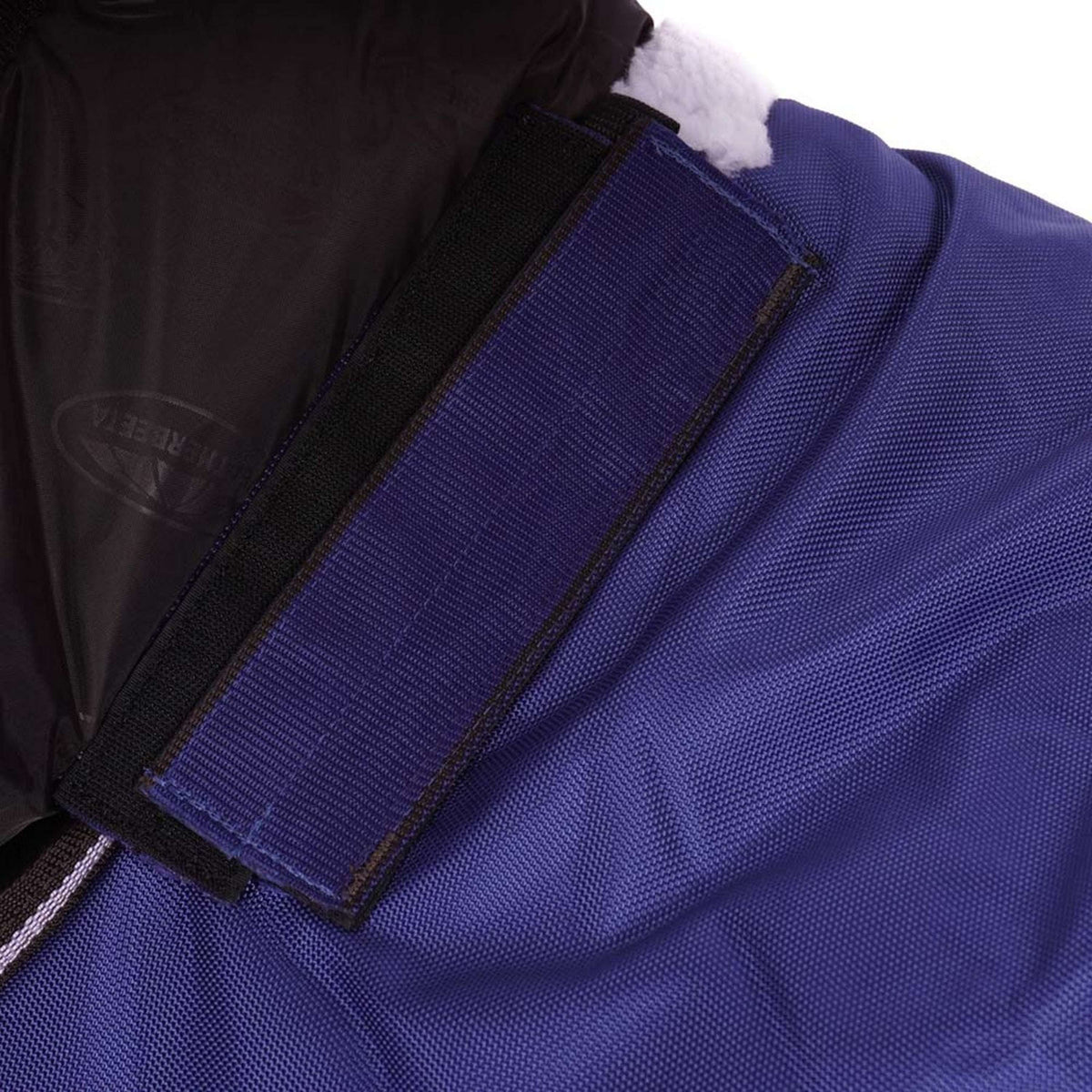 Weatherbeeta Couverture d'Hiver Comfitec Ultra Tough II Detach-A-Neck 220g Bleu/Charcoal/Blanc