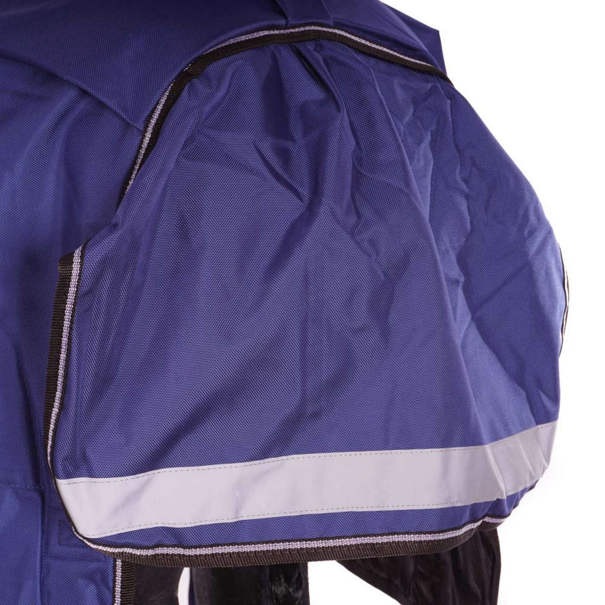 Weatherbeeta Couverture d'Hiver Comfitec Ultra Tough II Detach-A-Neck 220g Bleu/Charcoal/Blanc