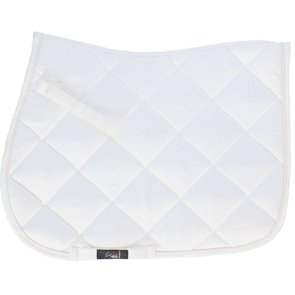 HKM Tapis de Selle Bergamo Polyvalence Blanc