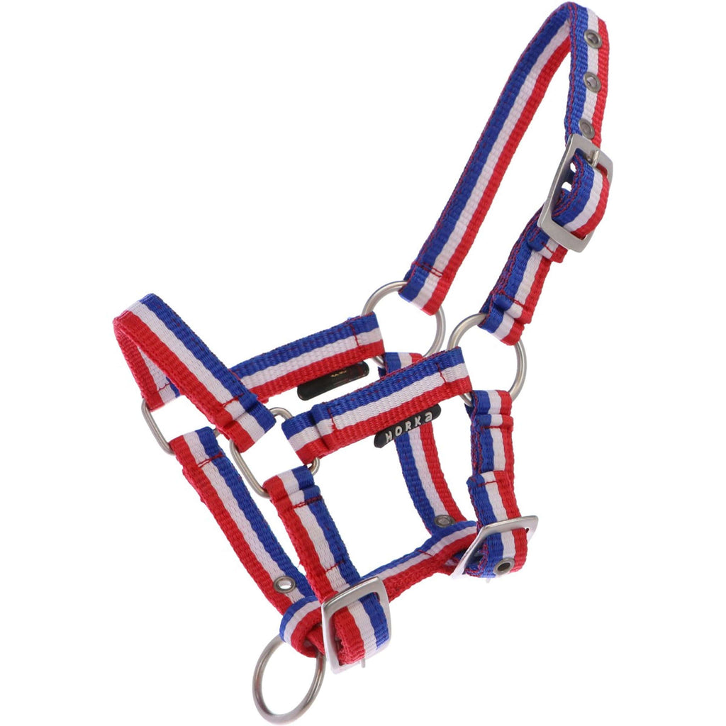 HORKA Licol Basic Poulain Rouge/blanc/bleu