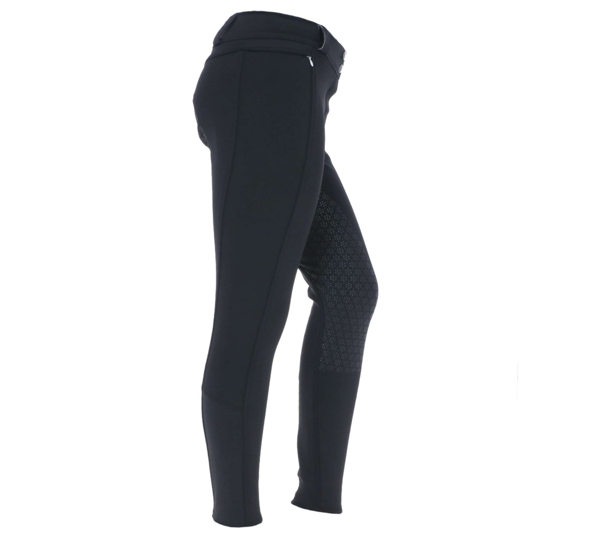 EQUITHÈME Pantalon d'Équitation Kitzbuhl Softshell Femmes Silicone Fond de Peau Noir