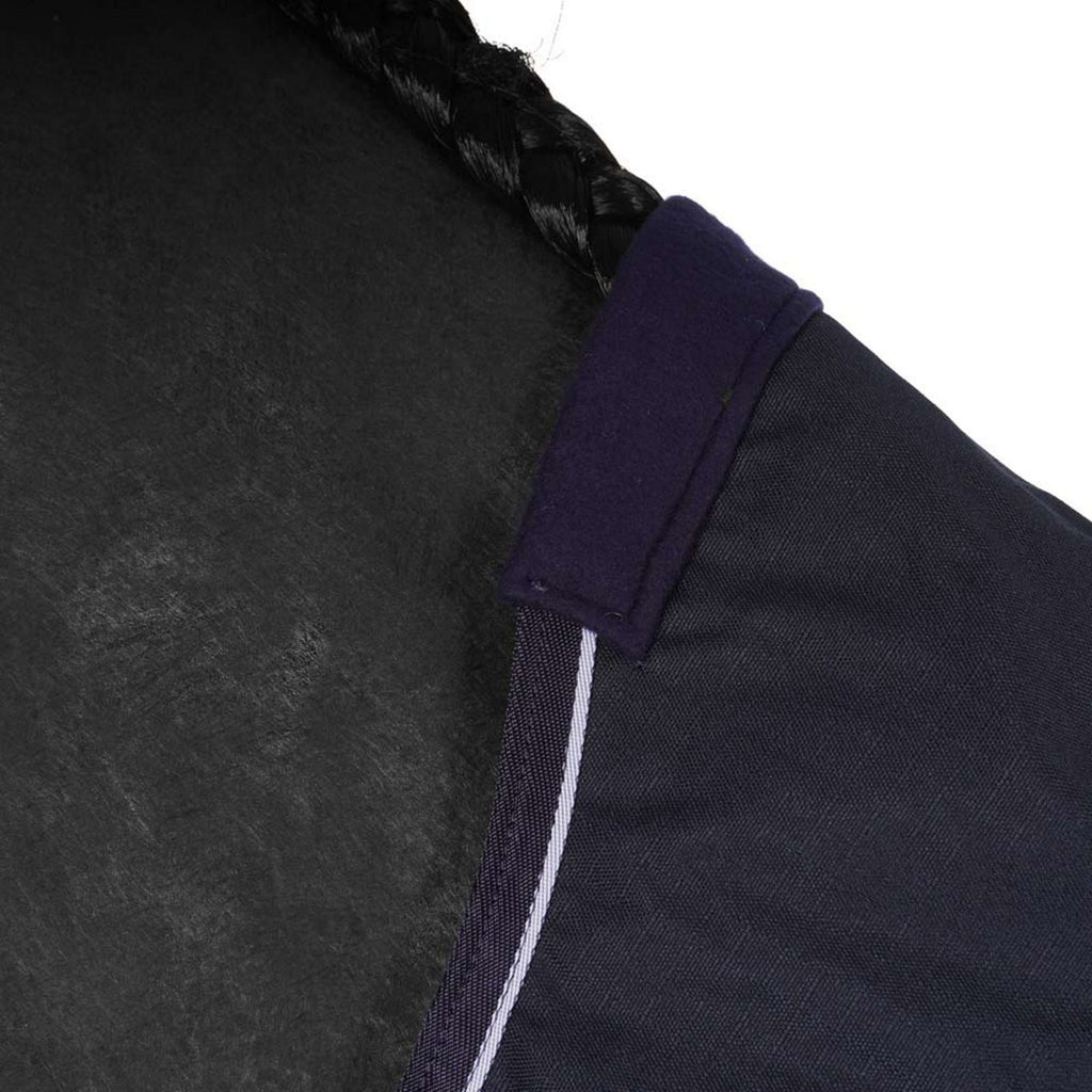 HKM Couverture d'Hiver Starter 600D Highneck avec Polarfleece 0g Bleu Foncé