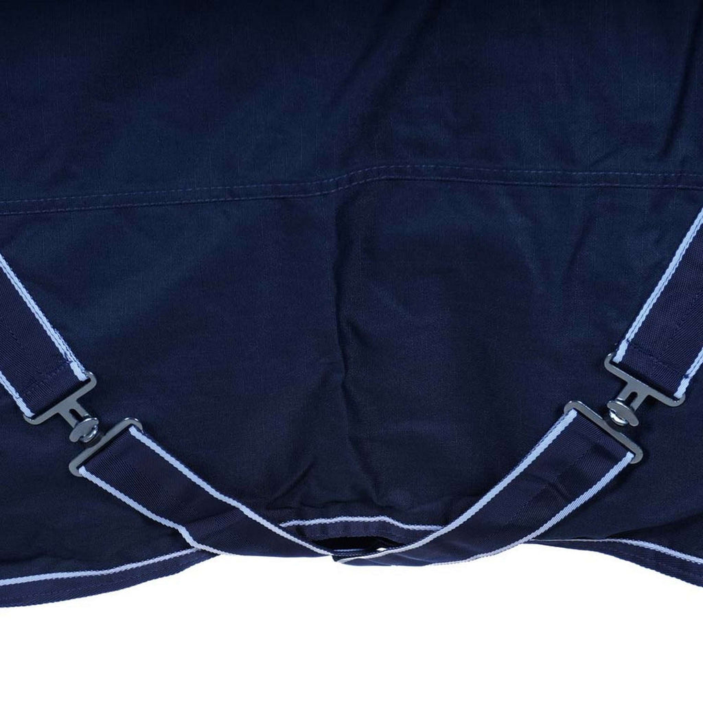 HKM Couverture d'Hiver Starter 600D Highneck avec Polarfleece 0g Bleu Foncé
