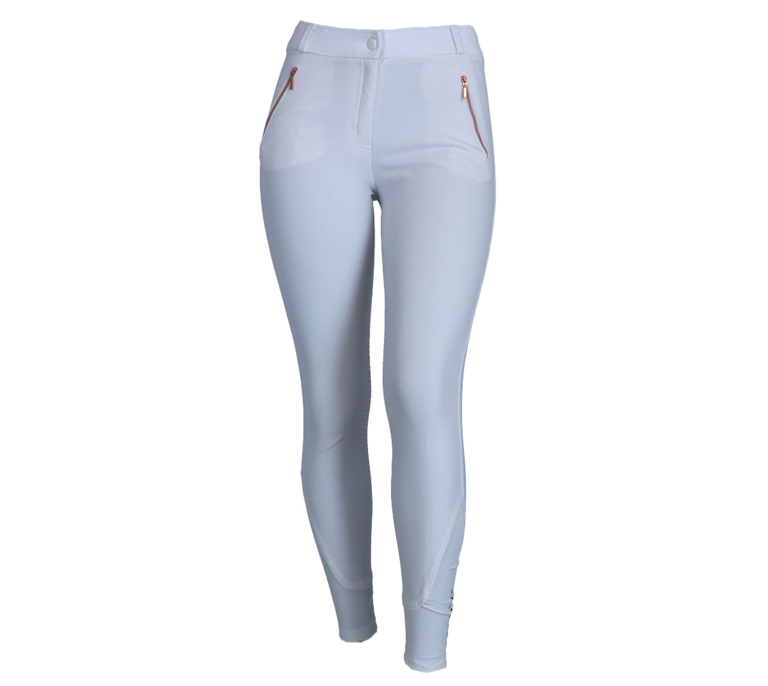 EQUITHÈME Pantalon d'Équitation Kenya Silicone Genouillères Blanc