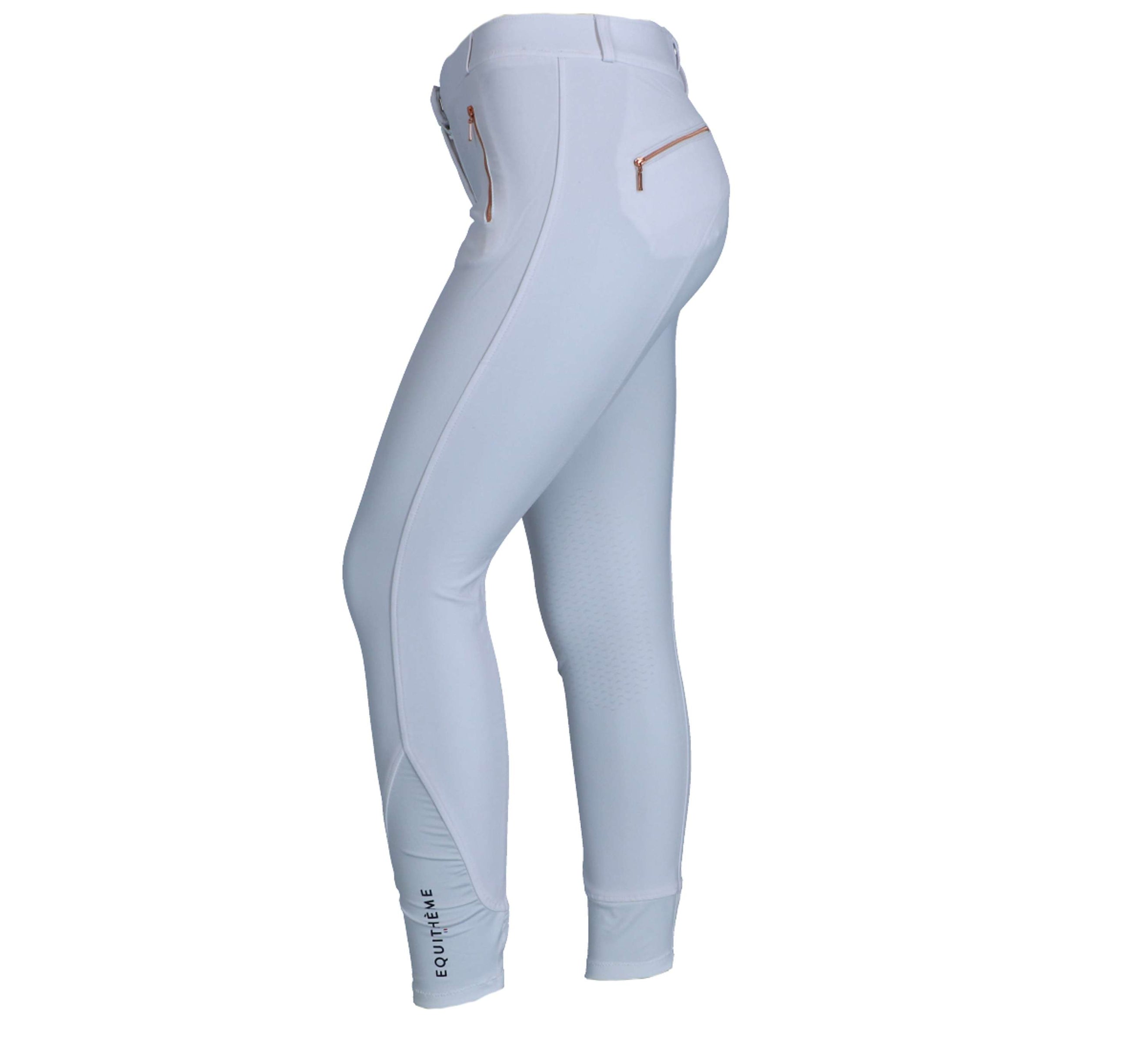 EQUITHÈME Pantalon d'Équitation Kenya Silicone Genouillères Blanc