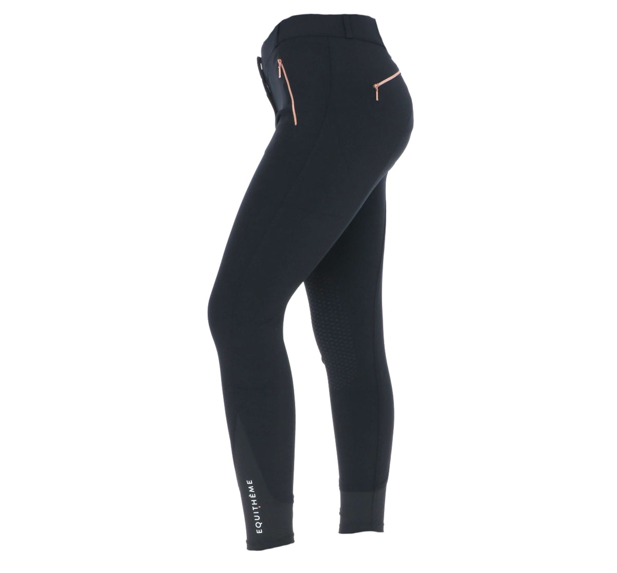 EQUITHÈME Pantalon d'Équitation Kenya Silicone Genouillères Noir