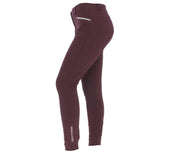 EQUITHÈME Pantalon d'Équitation Gizel Silicone Genouillères Rouge foncé