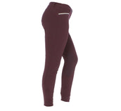 EQUITHÈME Pantalon d'Équitation Gizel Silicone Genouillères Rouge foncé