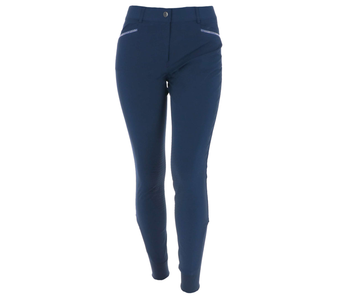 EQUITHÈME Pantalon d'Équitation Gizel Silicone Genouillères Marin