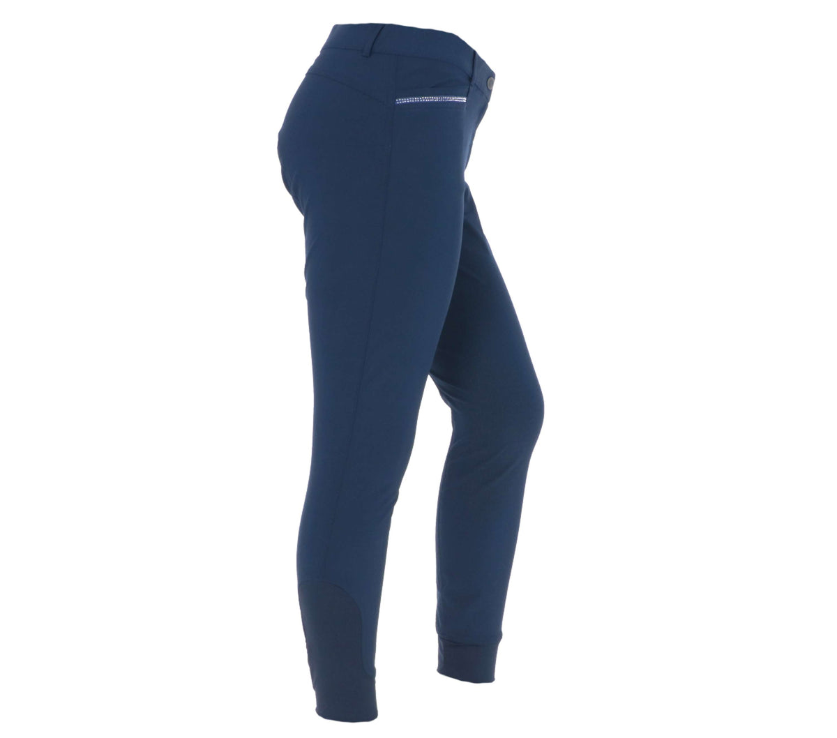 EQUITHÈME Pantalon d'Équitation Gizel Silicone Genouillères Marin